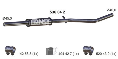 Centre Muffler (536042)