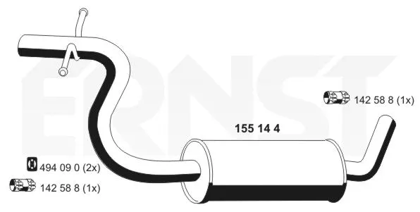 Centre Muffler (155144)