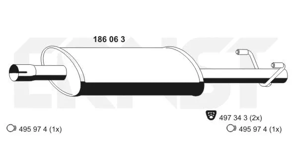 Centre Muffler (186063)