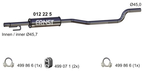 Centre Muffler (012225)
