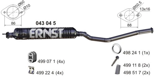 Centre Muffler (043045)