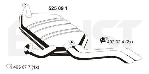 Rear Muffler (525091)