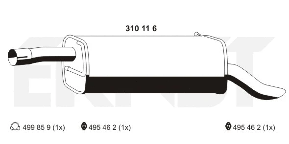 Rear Muffler (310116)
