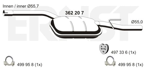 Centre Muffler (362207)