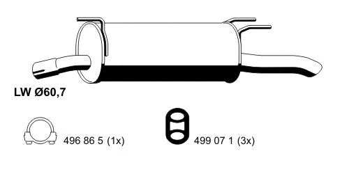 Rear Muffler (023177)