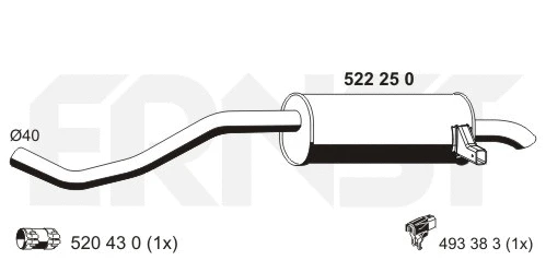 Rear Muffler (522250)