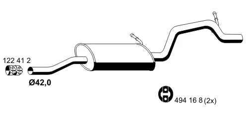 Rear Muffler (055185)