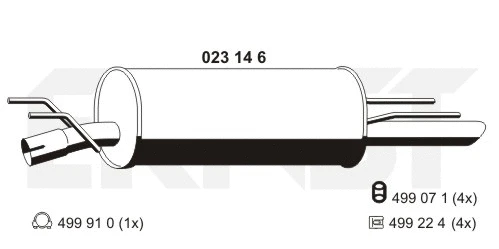 Rear Muffler (023146)