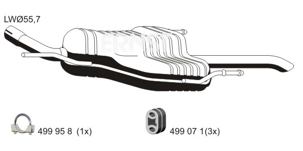Rear Muffler (054041)