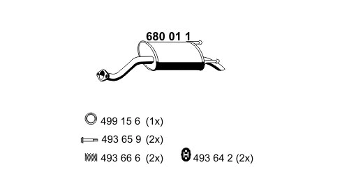 Rear Muffler (680011)