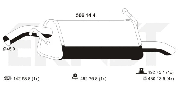 Rear Muffler (506144)