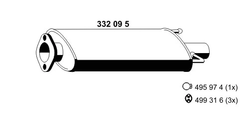 Centre Muffler (332095)