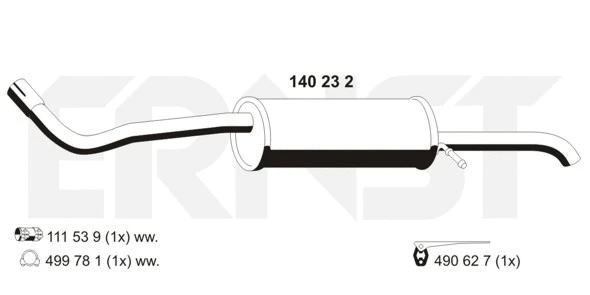 Rear Muffler (140232)