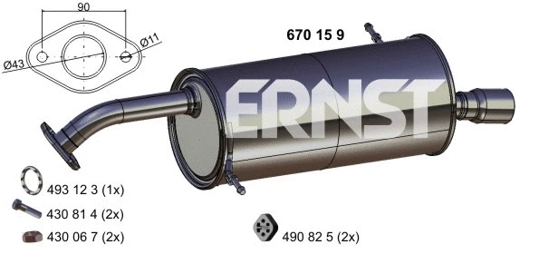 Rear Muffler (670159)