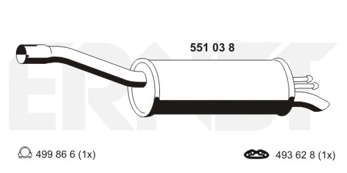Rear Muffler (551038)