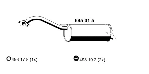 Rear Muffler (695015)