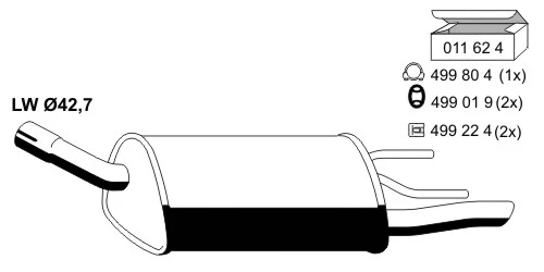 Rear Muffler (011037)