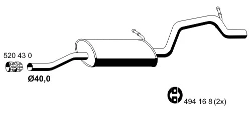 Rear Muffler (055161)