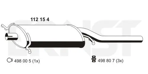 Rear Muffler (112154)