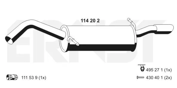 Rear Muffler (114202)