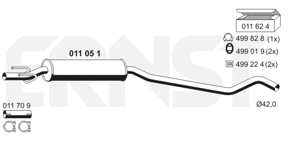 Centre Muffler (011051)