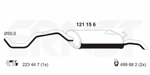 Rear Muffler (121156)