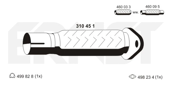 Repair Pipe, catalytic converter (310451)