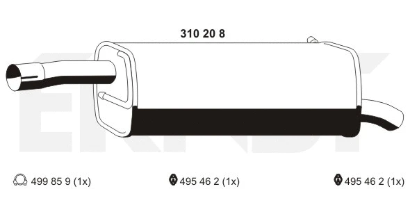 Rear Muffler (310208)