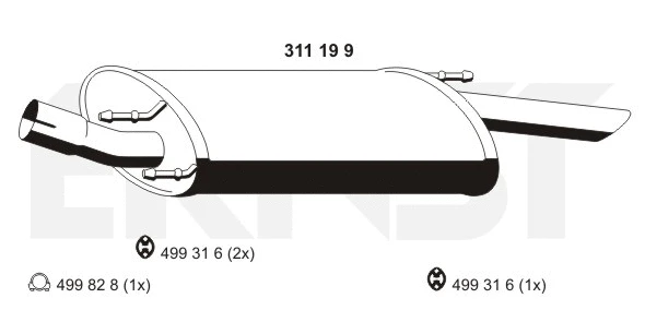 Rear Muffler (311199)