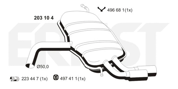 Rear Muffler (203104)