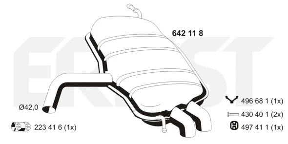 Rear Muffler (642118)