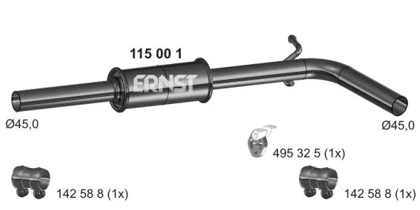 Centre Muffler (115001)