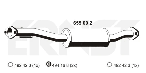 Centre Muffler (655002)