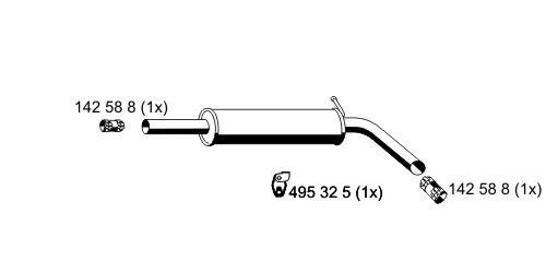 Centre Muffler (645034)