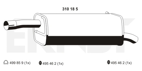 Rear Muffler (310185)