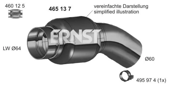 Flexible Pipe, exhaust system (465137)