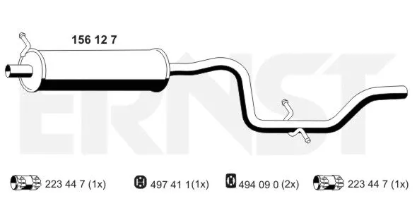 Centre Muffler (156127)