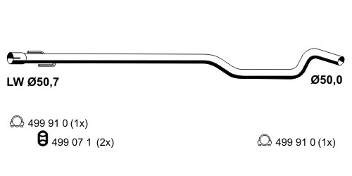 Repair Pipe, catalytic converter (033473)