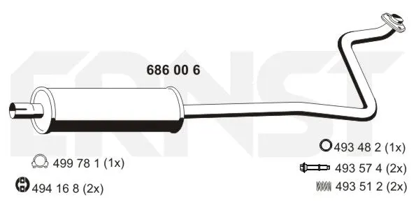 Centre Muffler (686006)