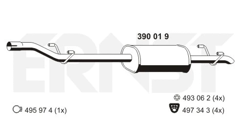 Centre Muffler (390019)