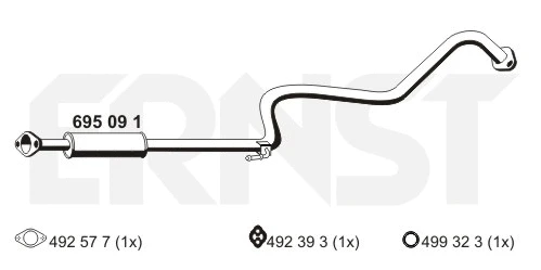 Centre Muffler (695091)