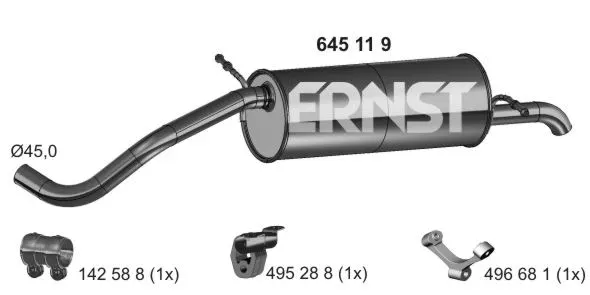 Rear Muffler (645119)