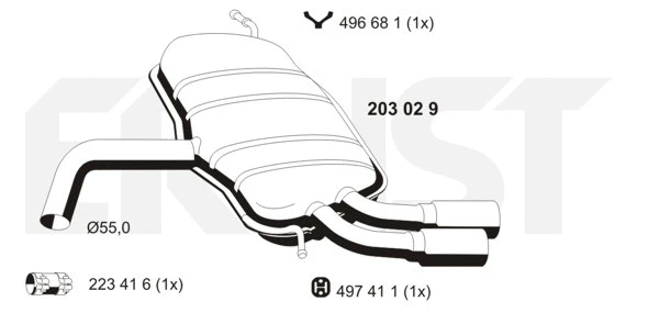 Rear Muffler (203029)
