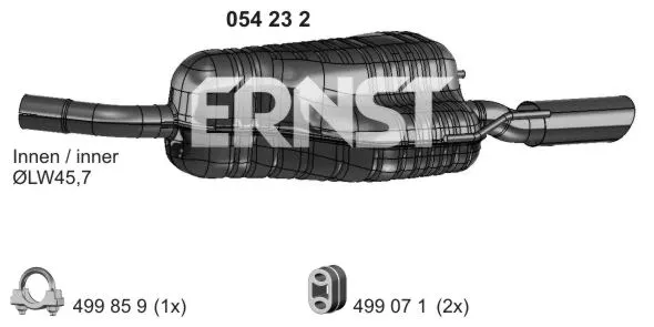 Rear Muffler (054232)