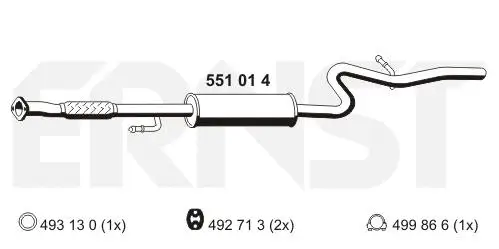 Centre Muffler (551014)