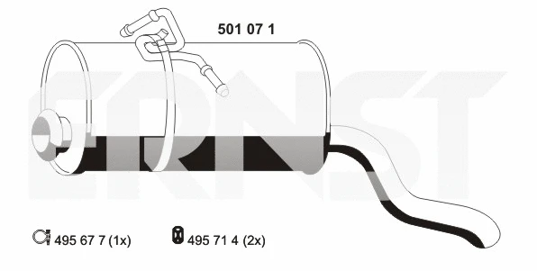 Rear Muffler (501071)