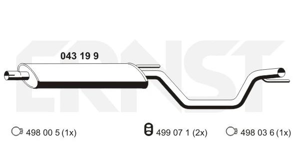 Centre Muffler (043199)