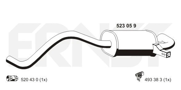 Rear Muffler (523059)
