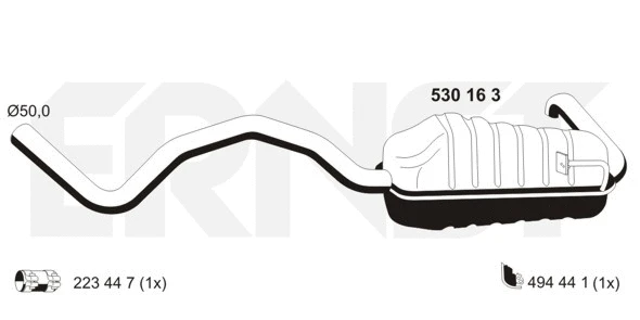 Rear Muffler (530163)
