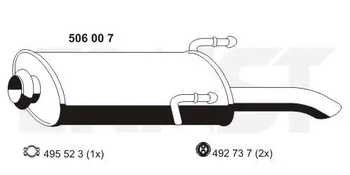 Rear Muffler (506007)